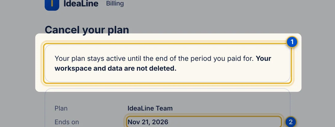 Close-up 1: What happens. Your workspace and data are not deleted.