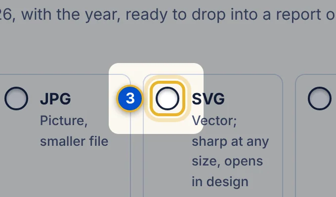 Close-up 3: SVG vector choice (EPS is next to it)