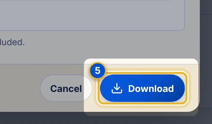 Close-up 5: Download button