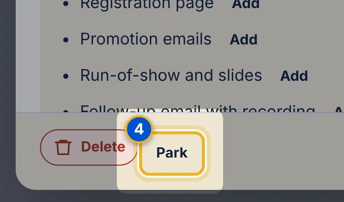 Close-up 4: Park button