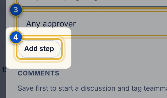 Close-up 4: Add step button