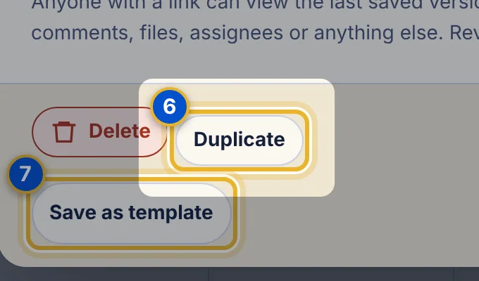 Close-up 6: Duplicate button