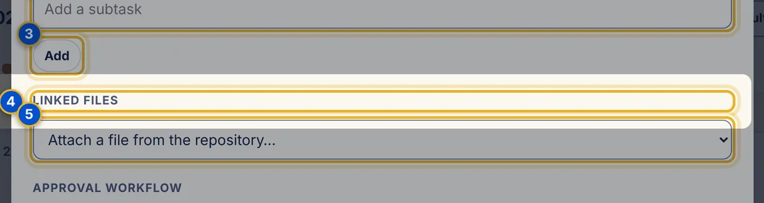 Close-up 4: Linked files section