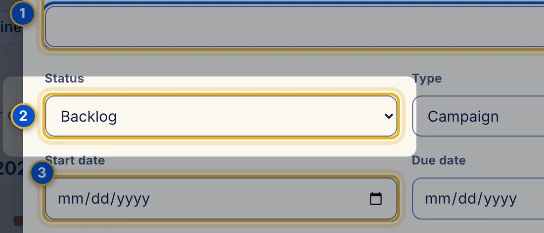 Close-up 2: Status list
