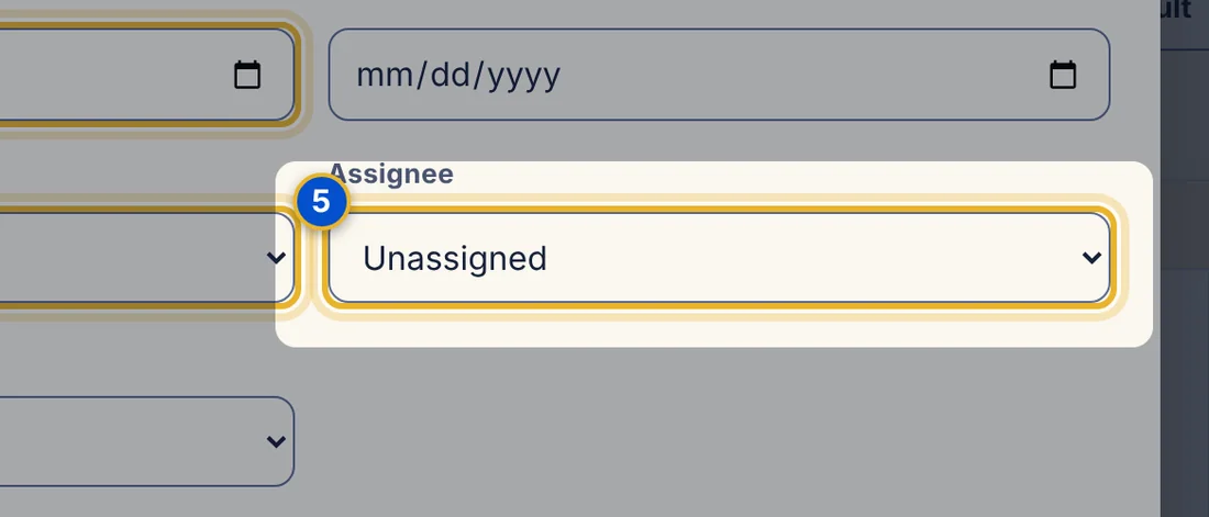 Close-up 5: Assignee list