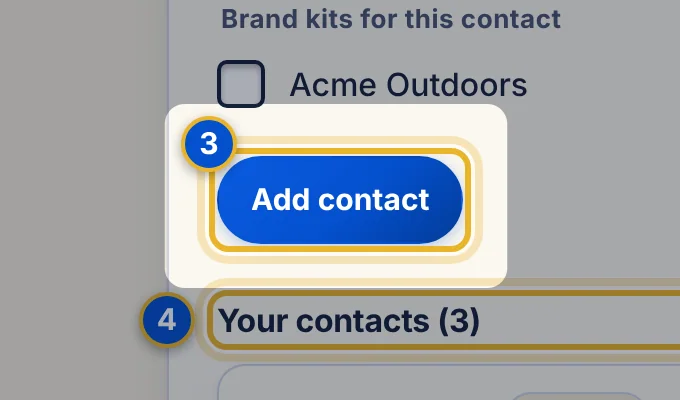 Close-up 3: Add contact button