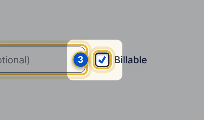 Close-up 3: Billable checkbox