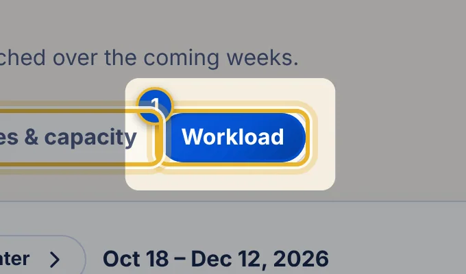 Close-up 1: Workload sub-tab